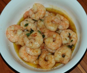 honey-glazed prawns